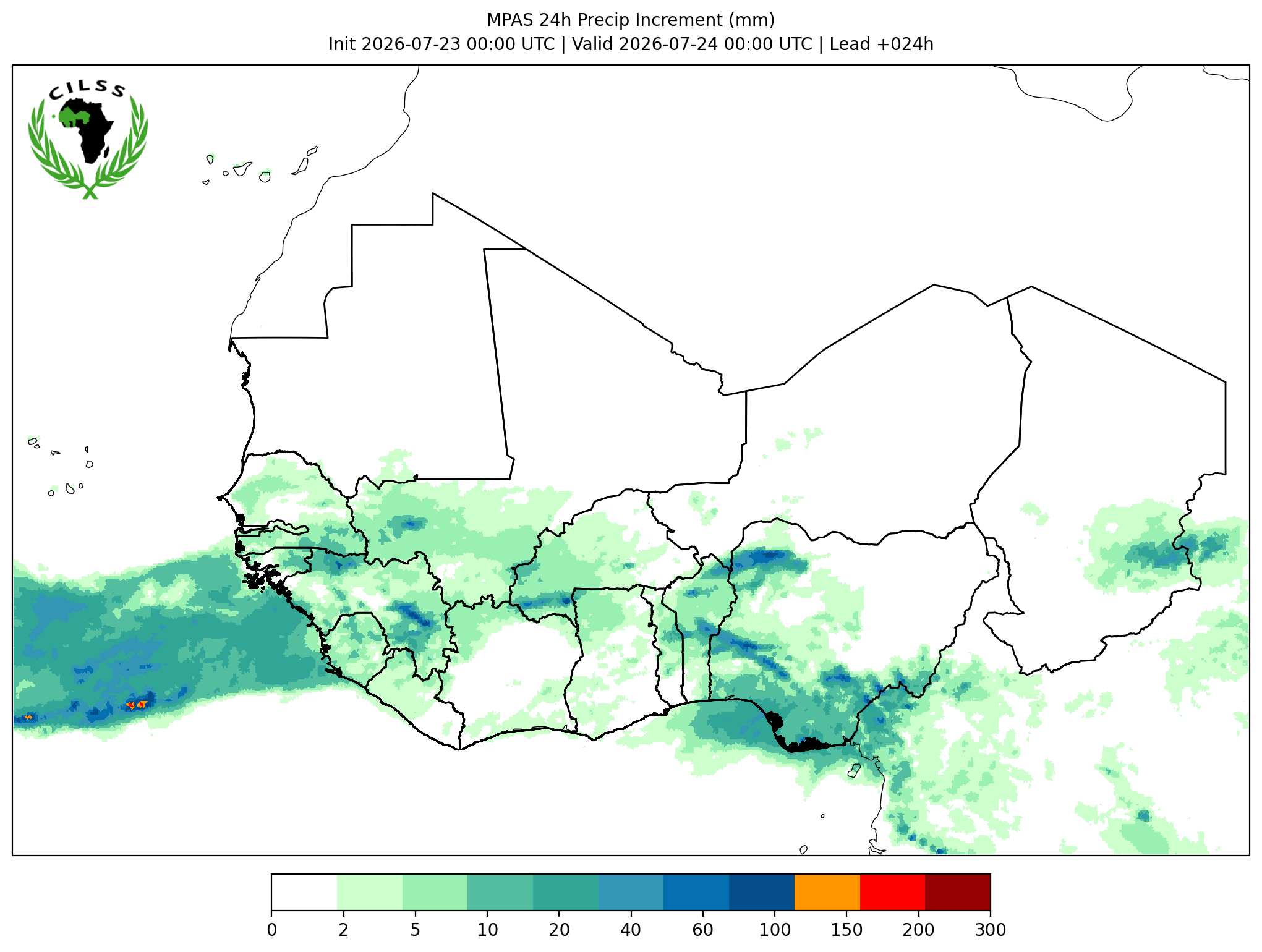 Latest MPAS precipitation map