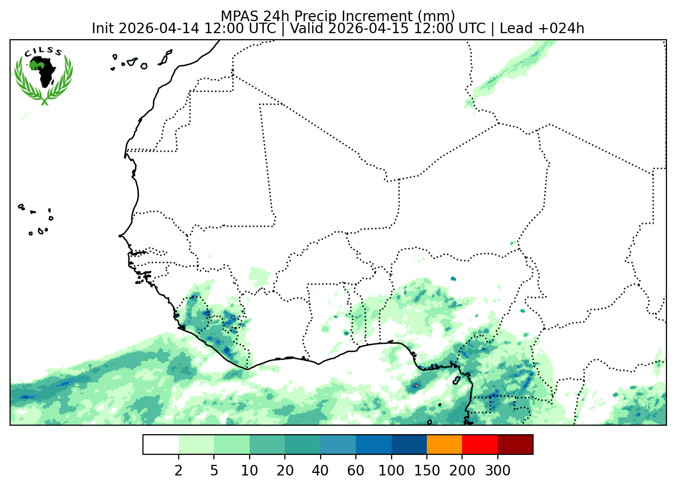 Latest MPAS precipitation map